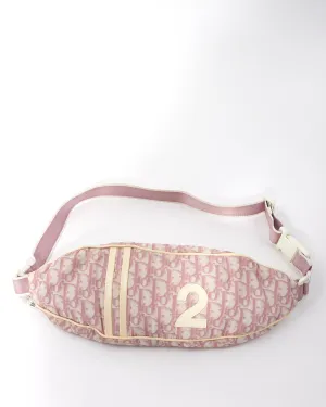 Dior Pink Coated Canvas Diorissimo Girly Bum Bag