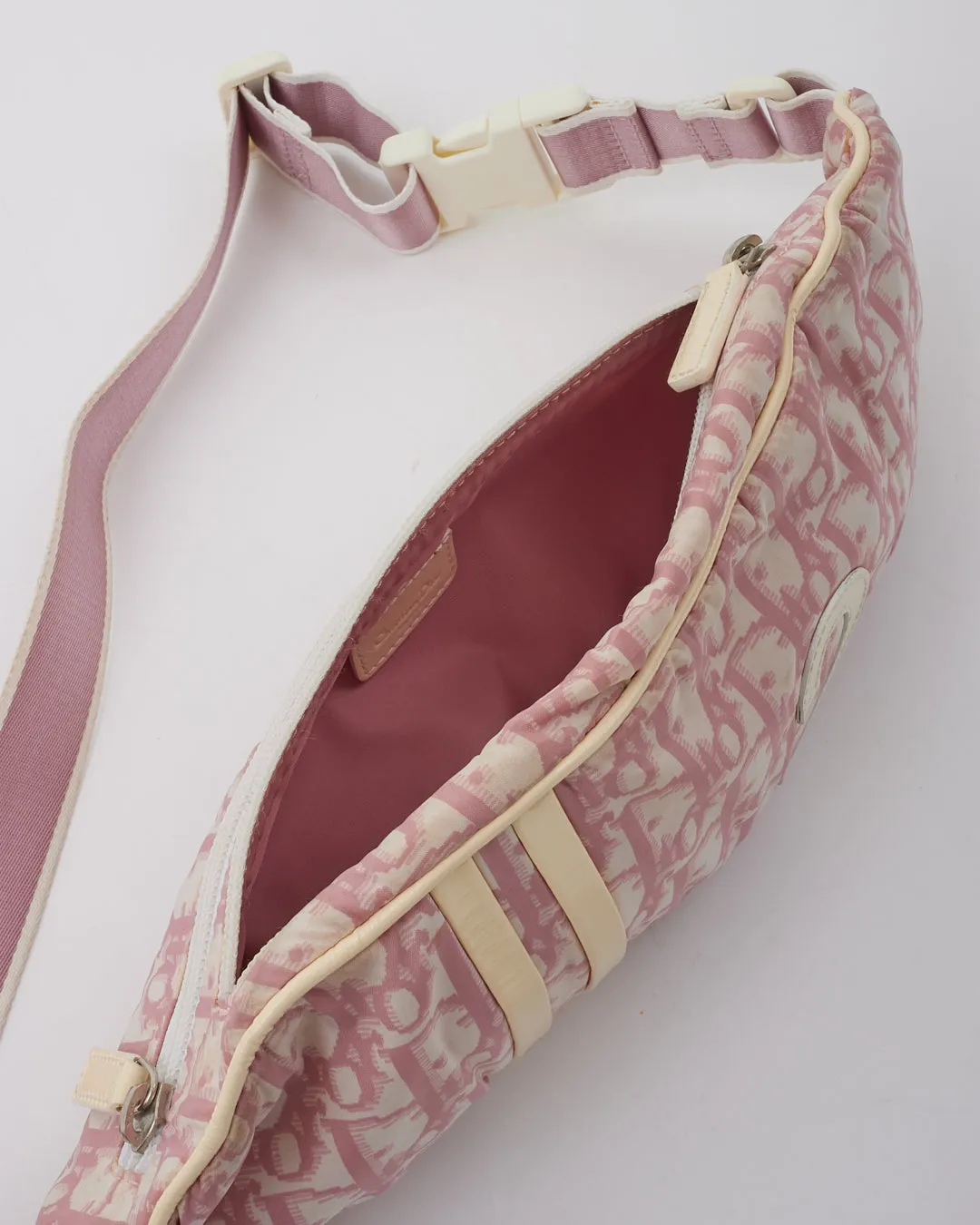 Dior Pink Coated Canvas Diorissimo Girly Bum Bag