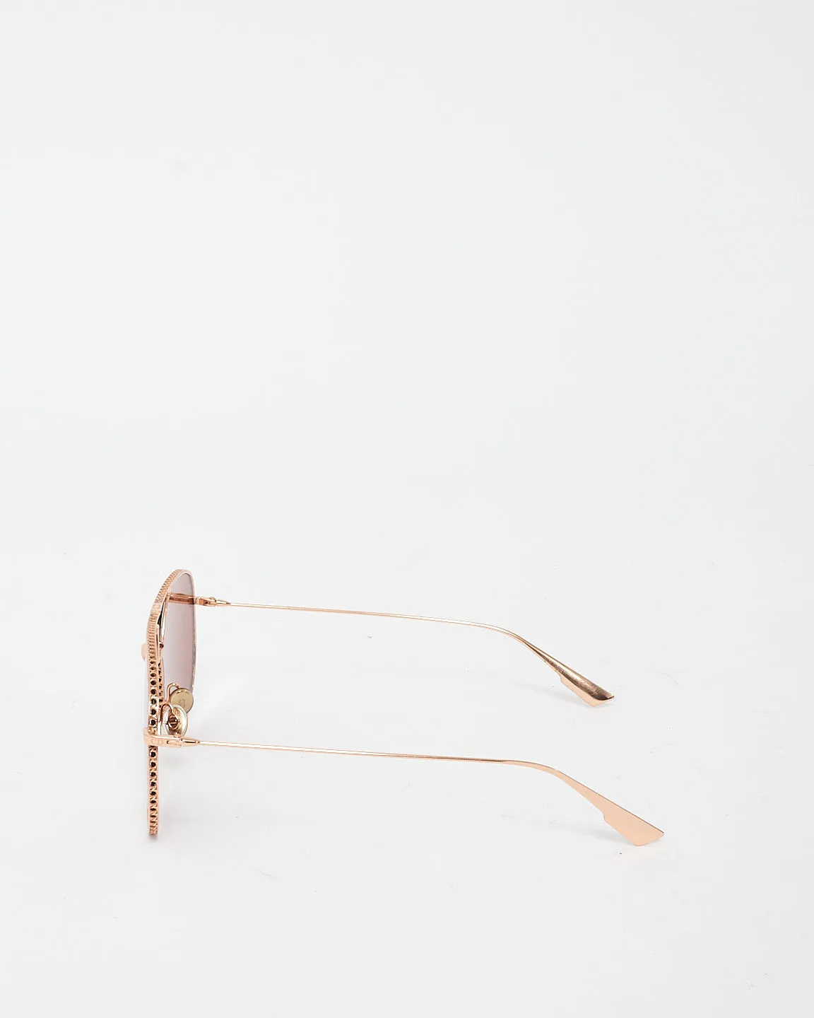 Dior Rose Gold Metal Aviator Sunglasses