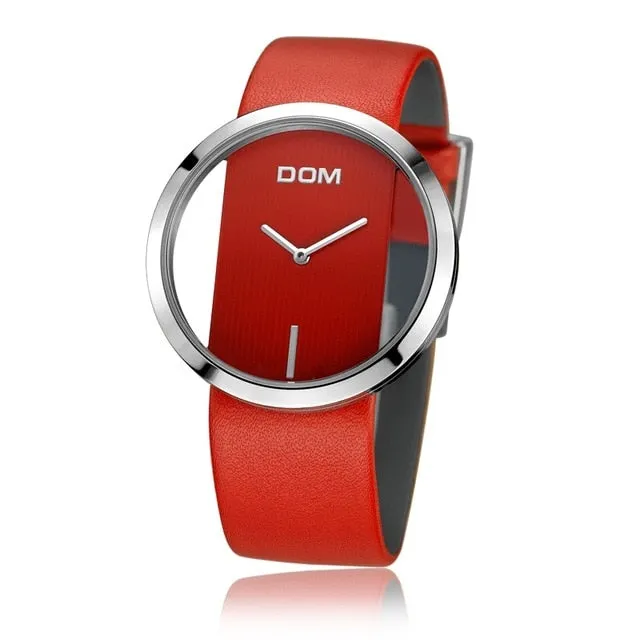 DOM Exquisite Transparent Dial Watch