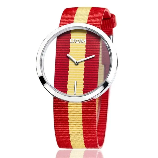 DOM Exquisite Transparent Dial Watch