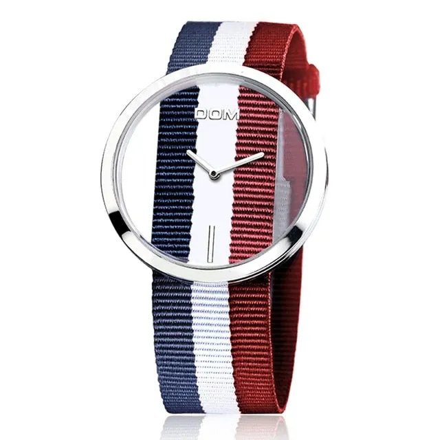DOM Exquisite Transparent Dial Watch