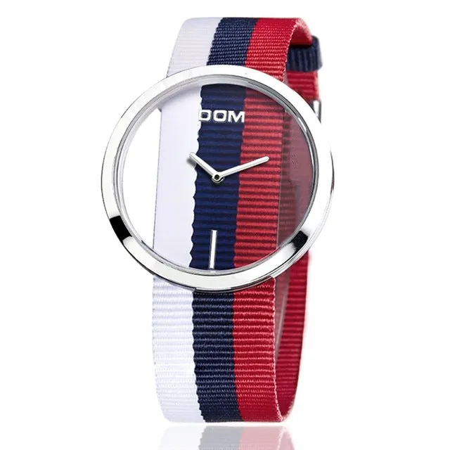 DOM Exquisite Transparent Dial Watch