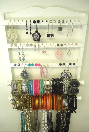 Double Bangle Jewelry Holder Organizer White
