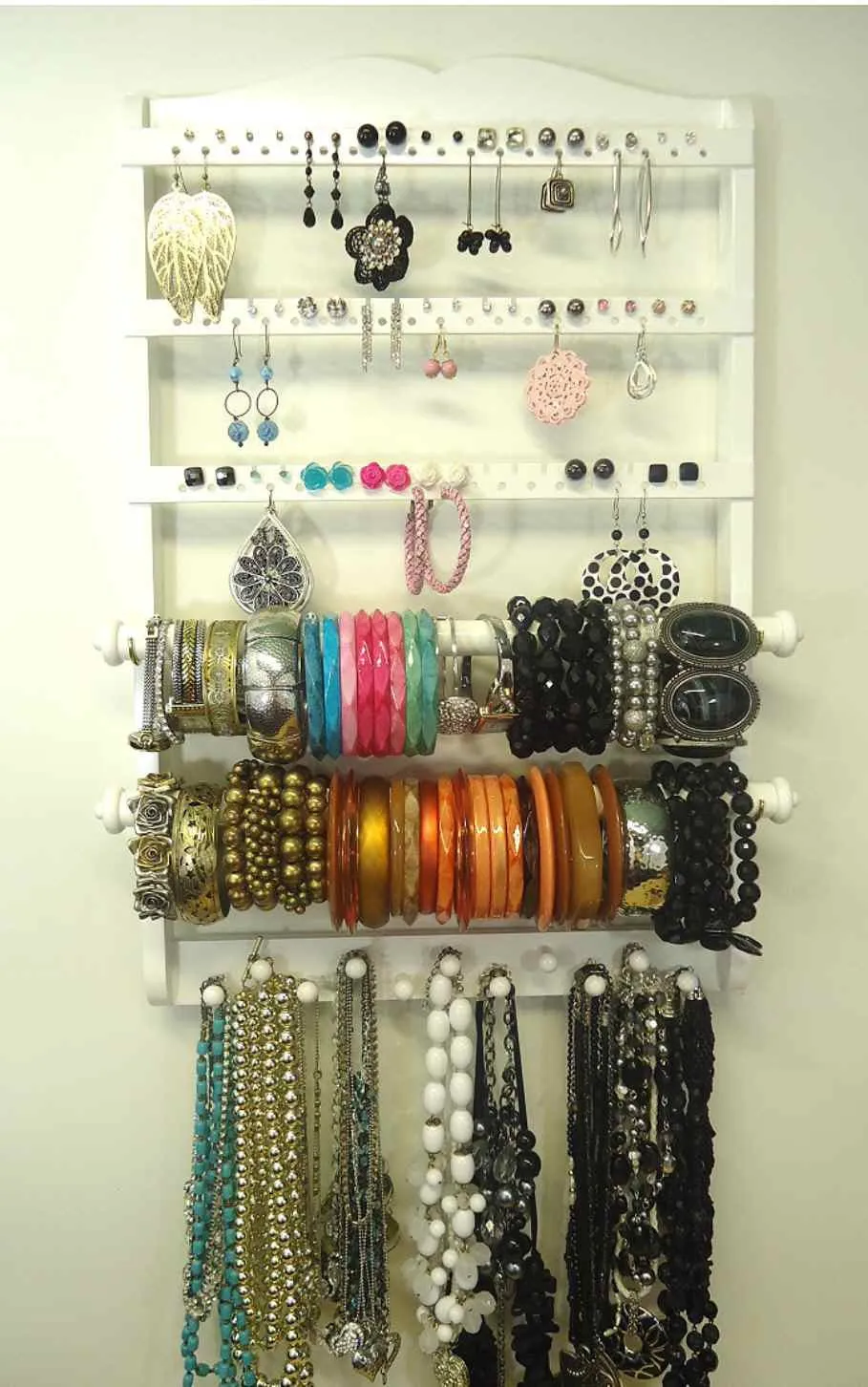 Double Bangle Jewelry Holder Organizer White