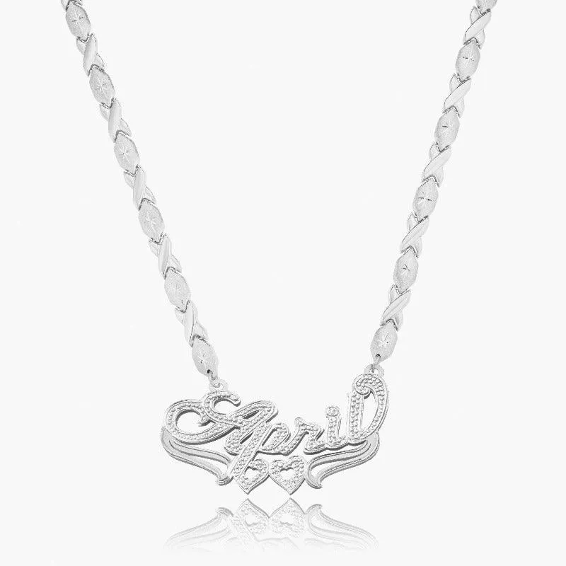 Double Plated Script Necklace – Personalized Jewelry Keepsake