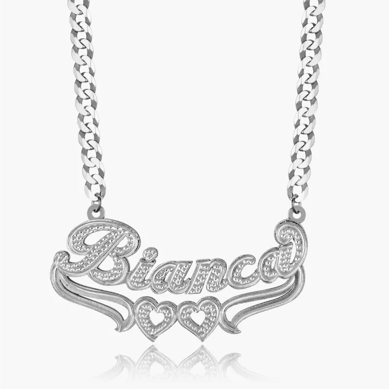 Double Plated Script Necklace – Personalized Jewelry Keepsake