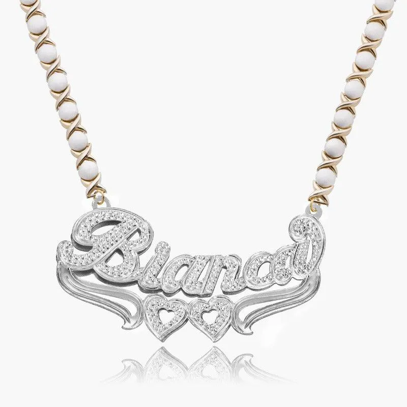 Double Plated Script Necklace – Personalized Jewelry Keepsake