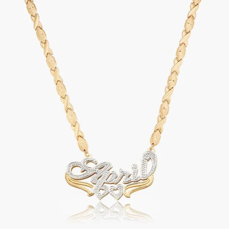 Double Plated Script Necklace – Personalized Jewelry Keepsake