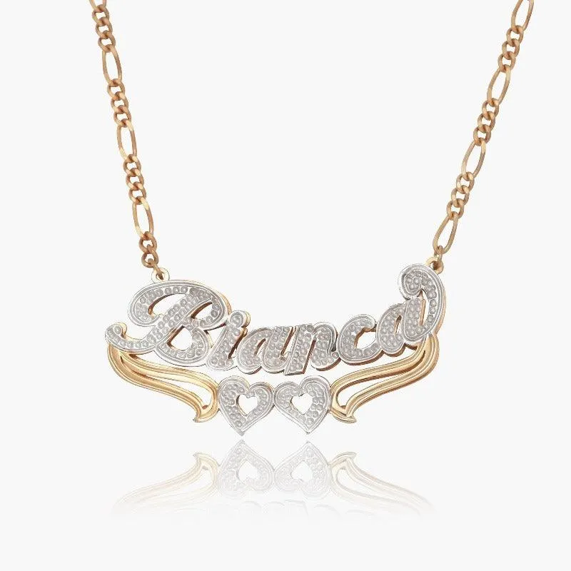 Double Plated Script Necklace – Personalized Jewelry Keepsake