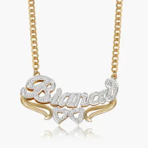 Double Plated Script Necklace – Personalized Jewelry Keepsake