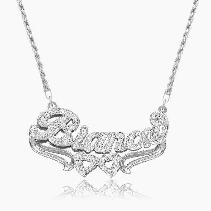 Double Plated Script Necklace – Personalized Jewelry Keepsake
