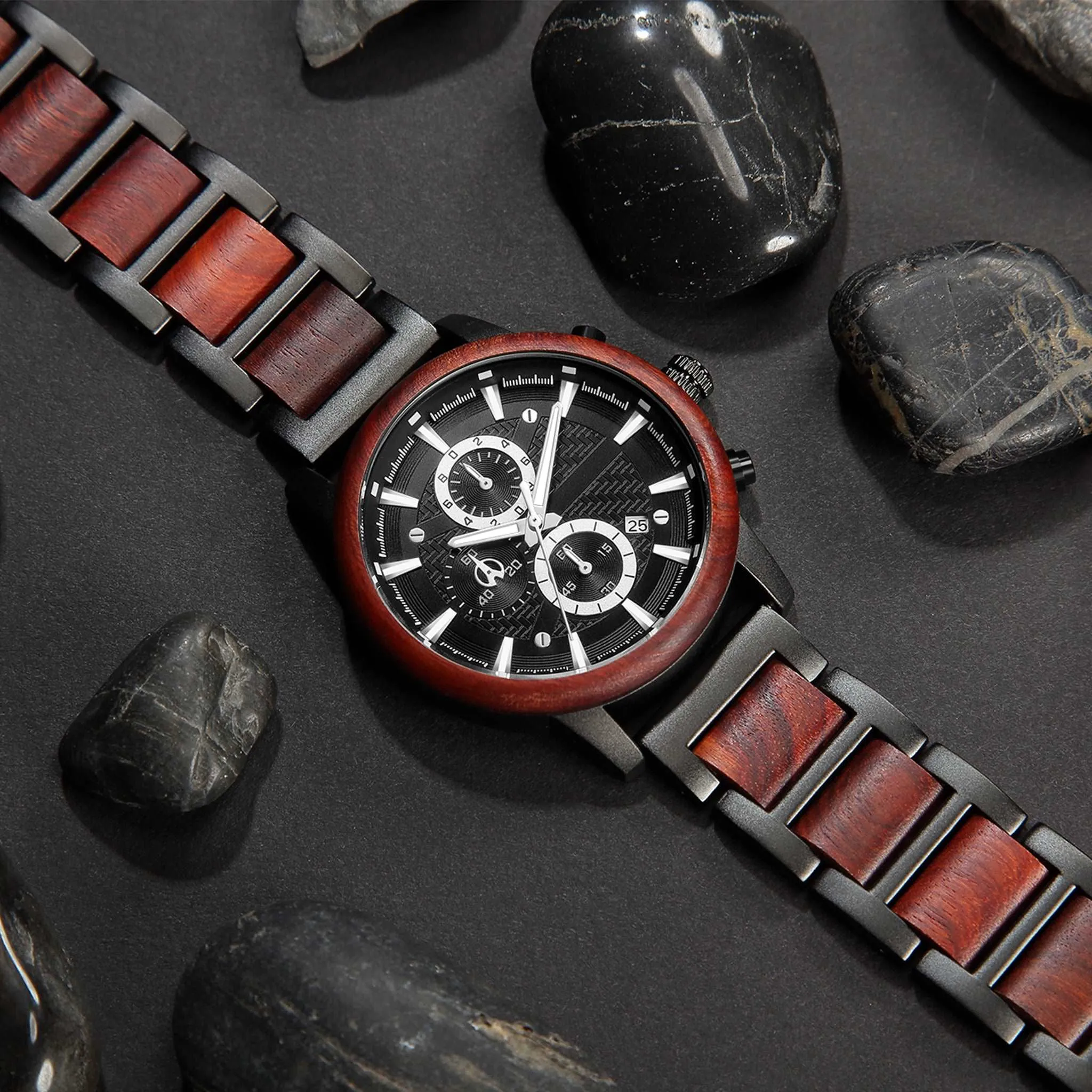 EMBERCORE - Men Wood Watch Chronograph