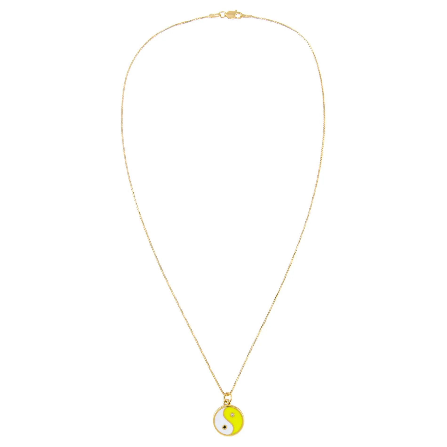 Enamel Yin & Yang Necklace