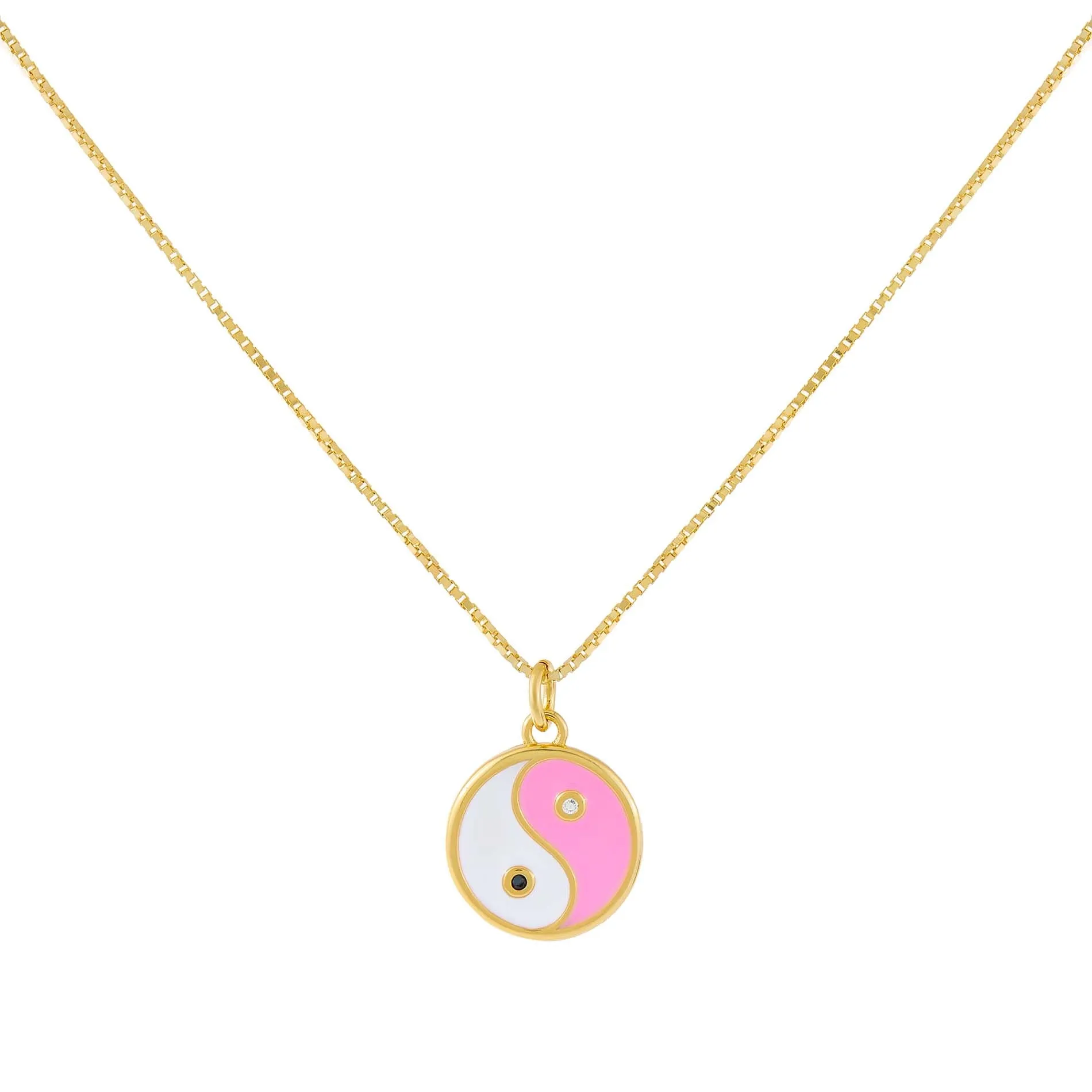 Enamel Yin & Yang Necklace