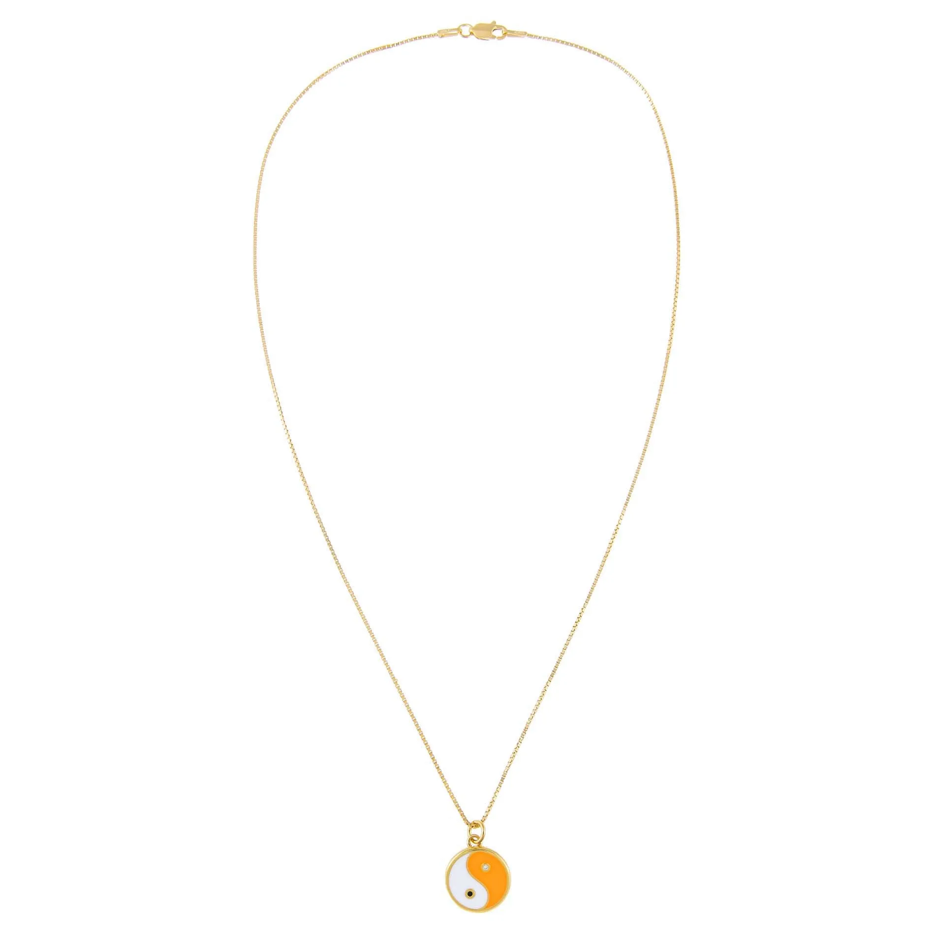 Enamel Yin & Yang Necklace