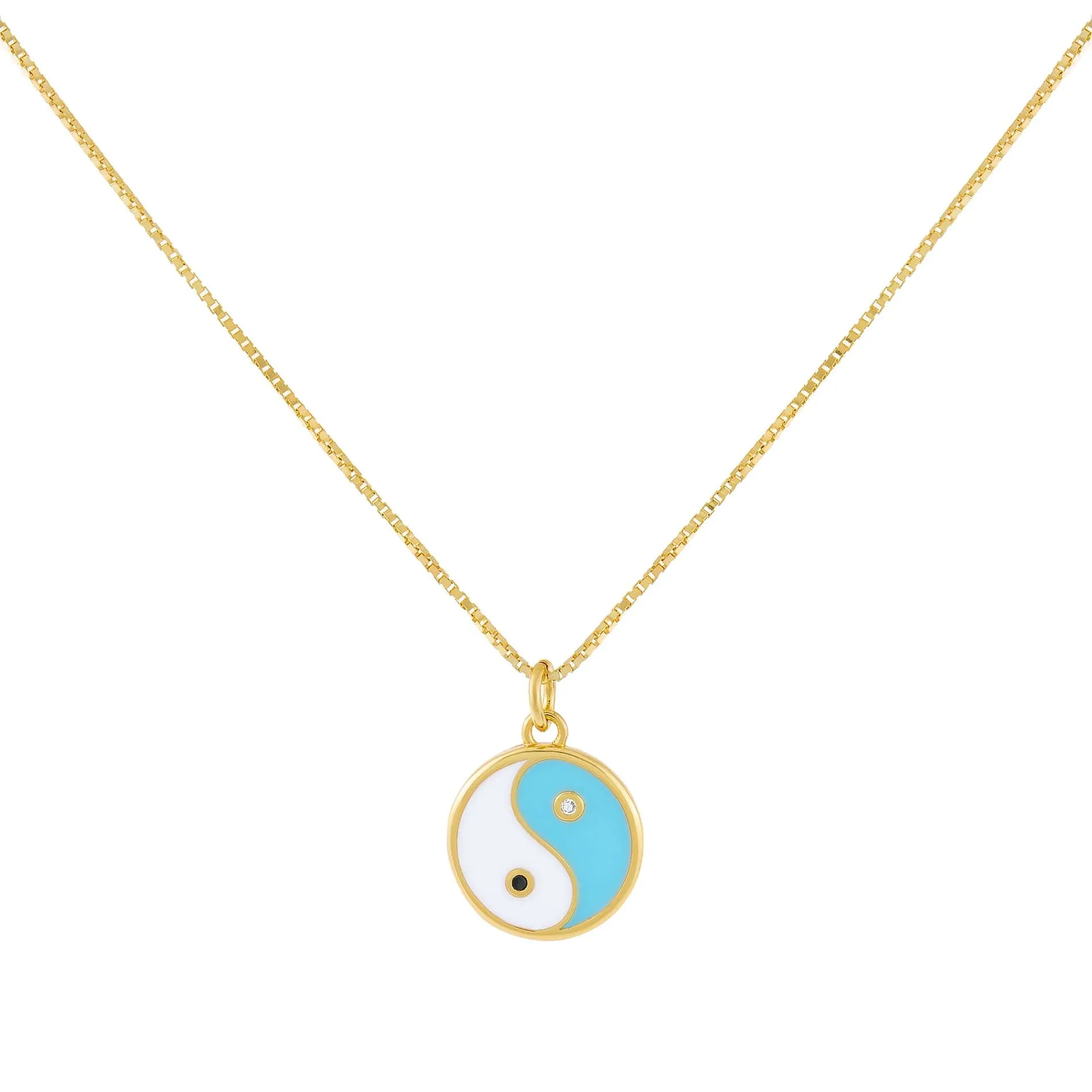Enamel Yin & Yang Necklace