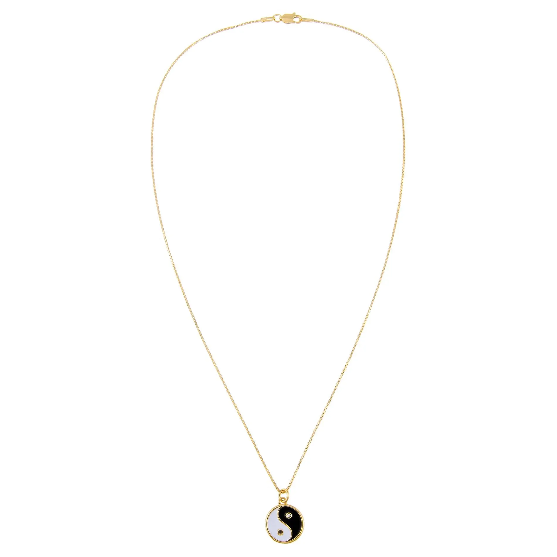 Enamel Yin & Yang Necklace