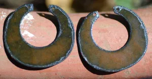 Enameled Finding - Earring Pair Green and Green