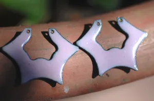 Enameled Finding - Earring Pair pink and pink