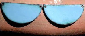 Enameled Finding - Earring Pair Purple and Blue