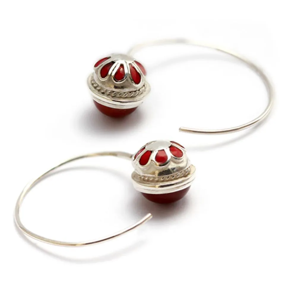 Energy jewelry- 925 silver jewelry with red stone