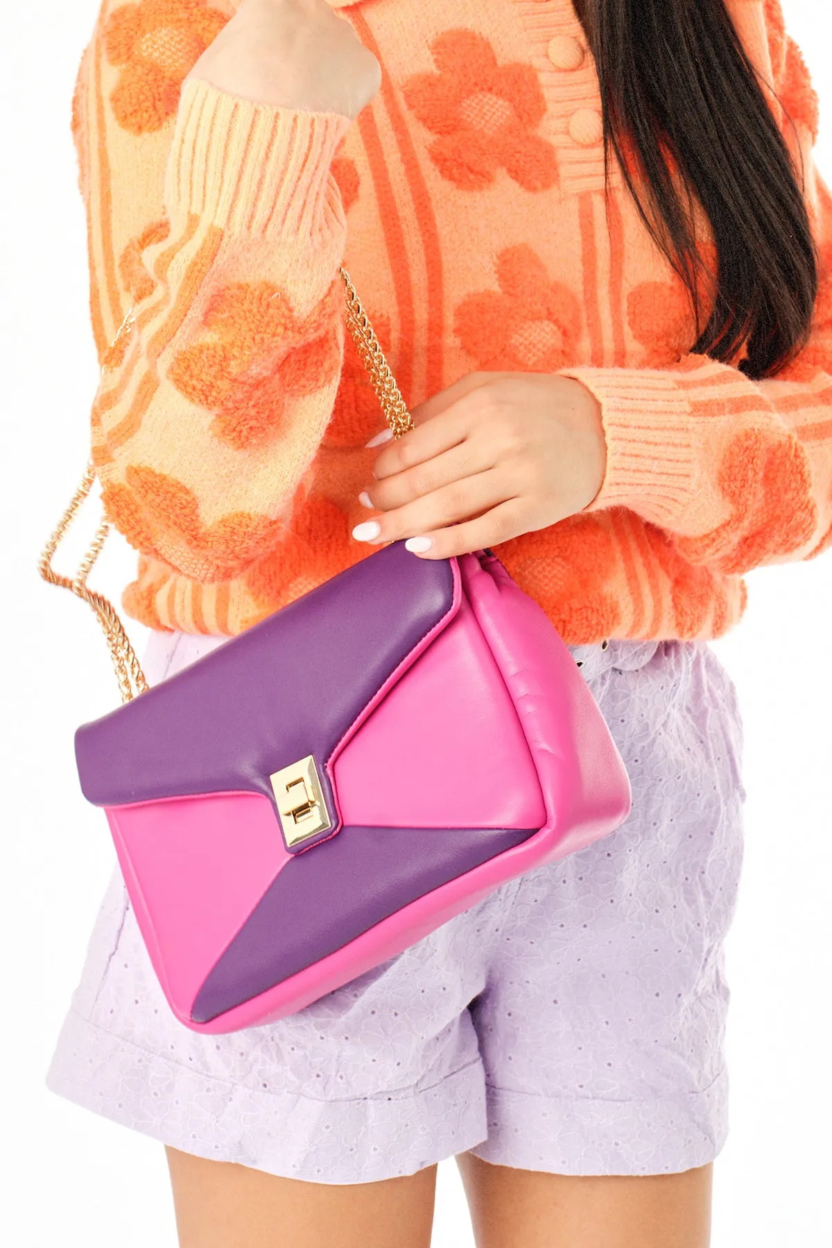 Envelope Fold Padded Crossbody Messenger Bag