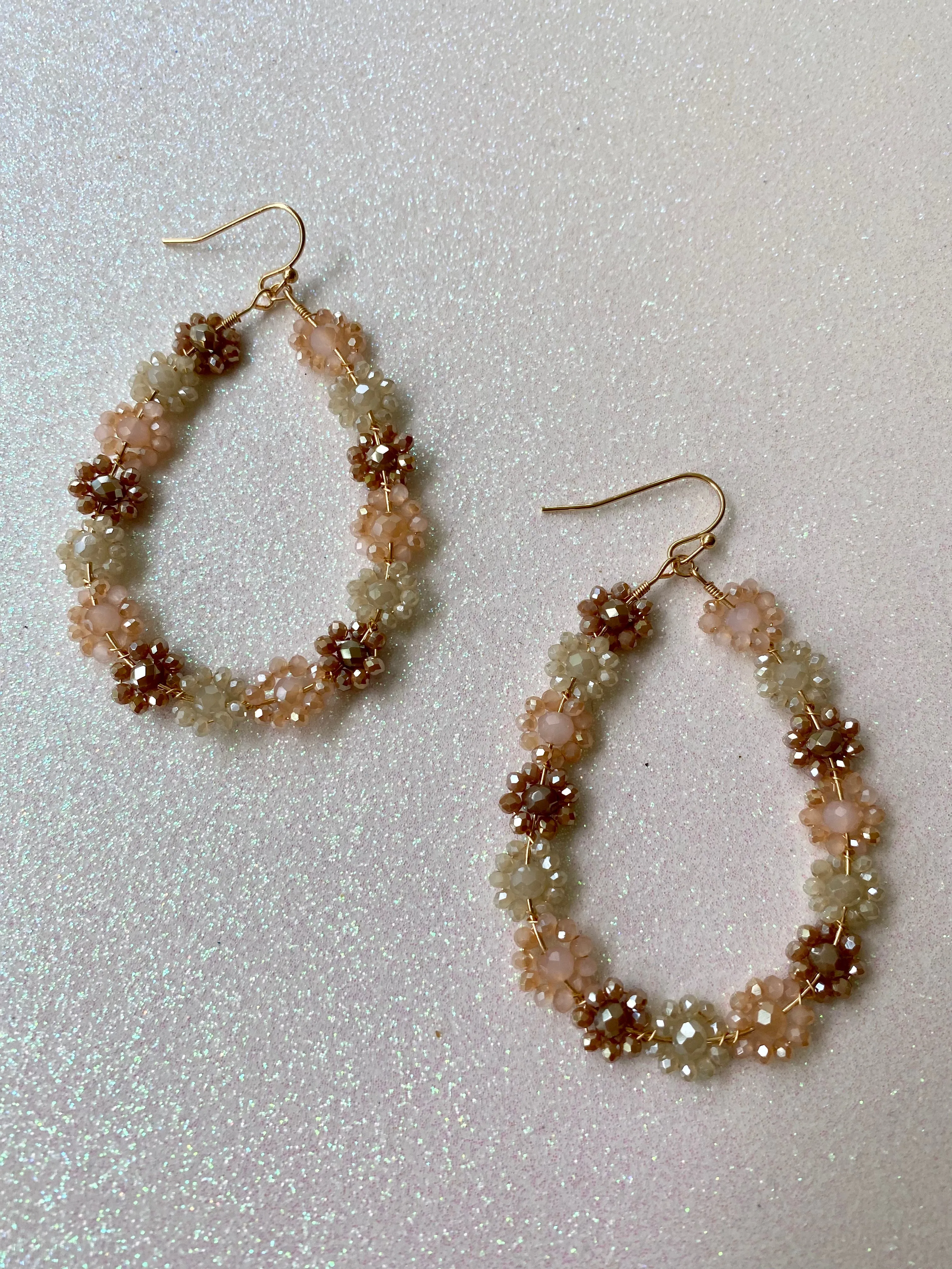 ER190 CRYSTAL FLORAL EARRINGS