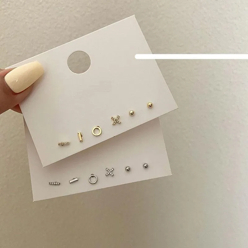 Exquisite And Small Metal Earring Set