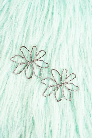 Fairview Park Flower Silvertone Earrings
