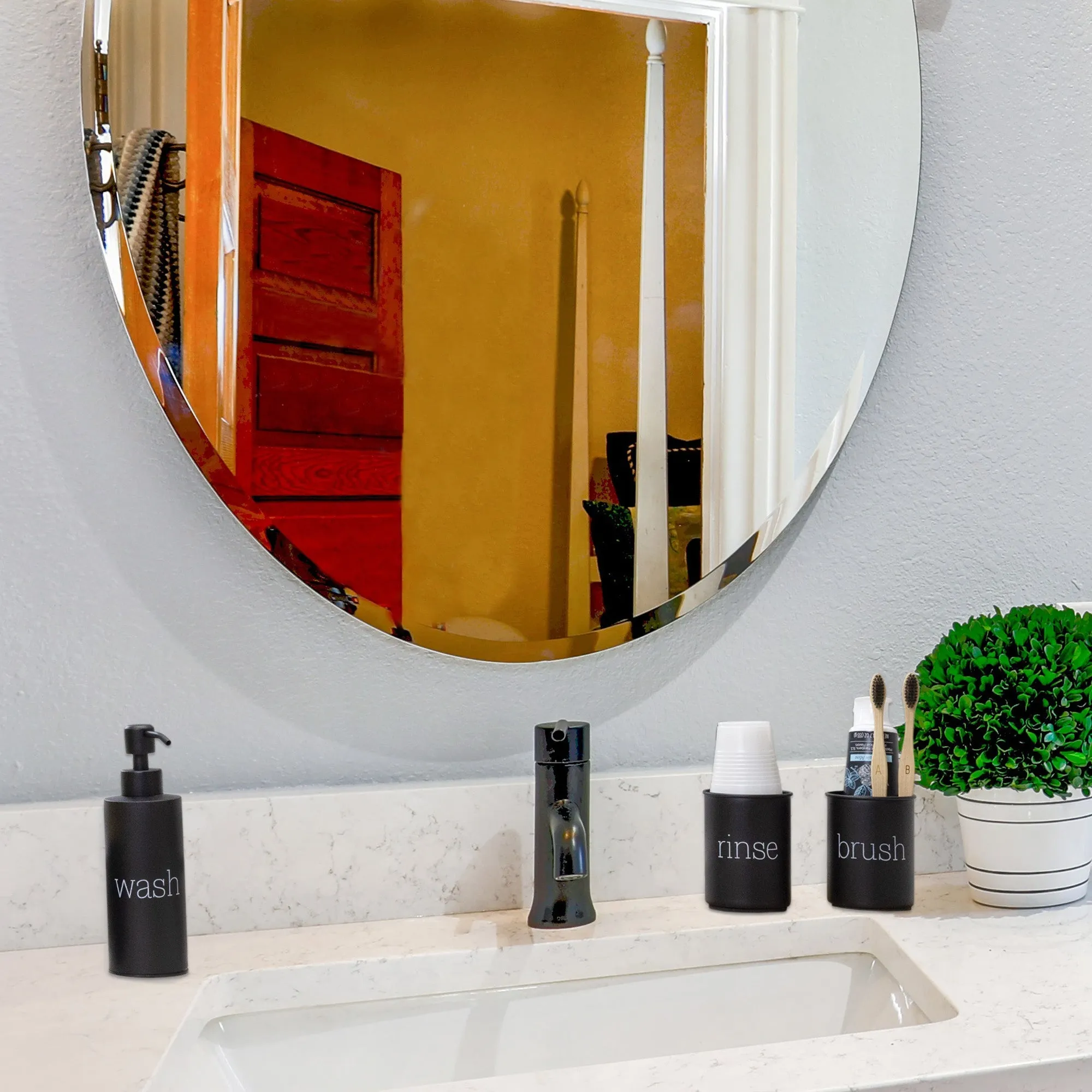 Farmhouse Bathroom Accessories Set (3-Piece Set, Black, Case of 30)