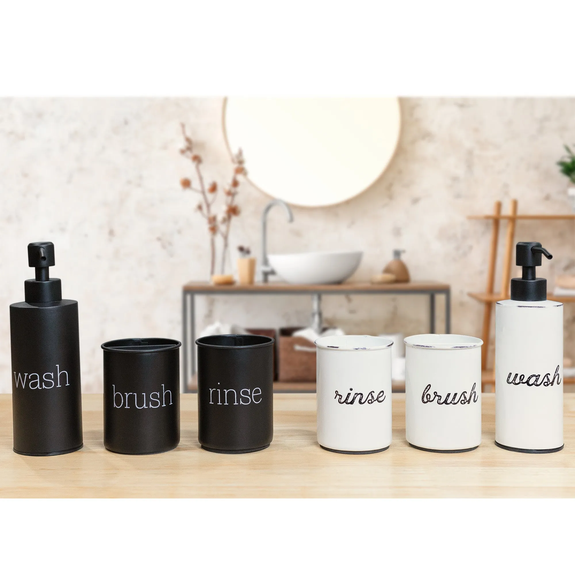 Farmhouse Bathroom Accessories Set (3-Piece Set);