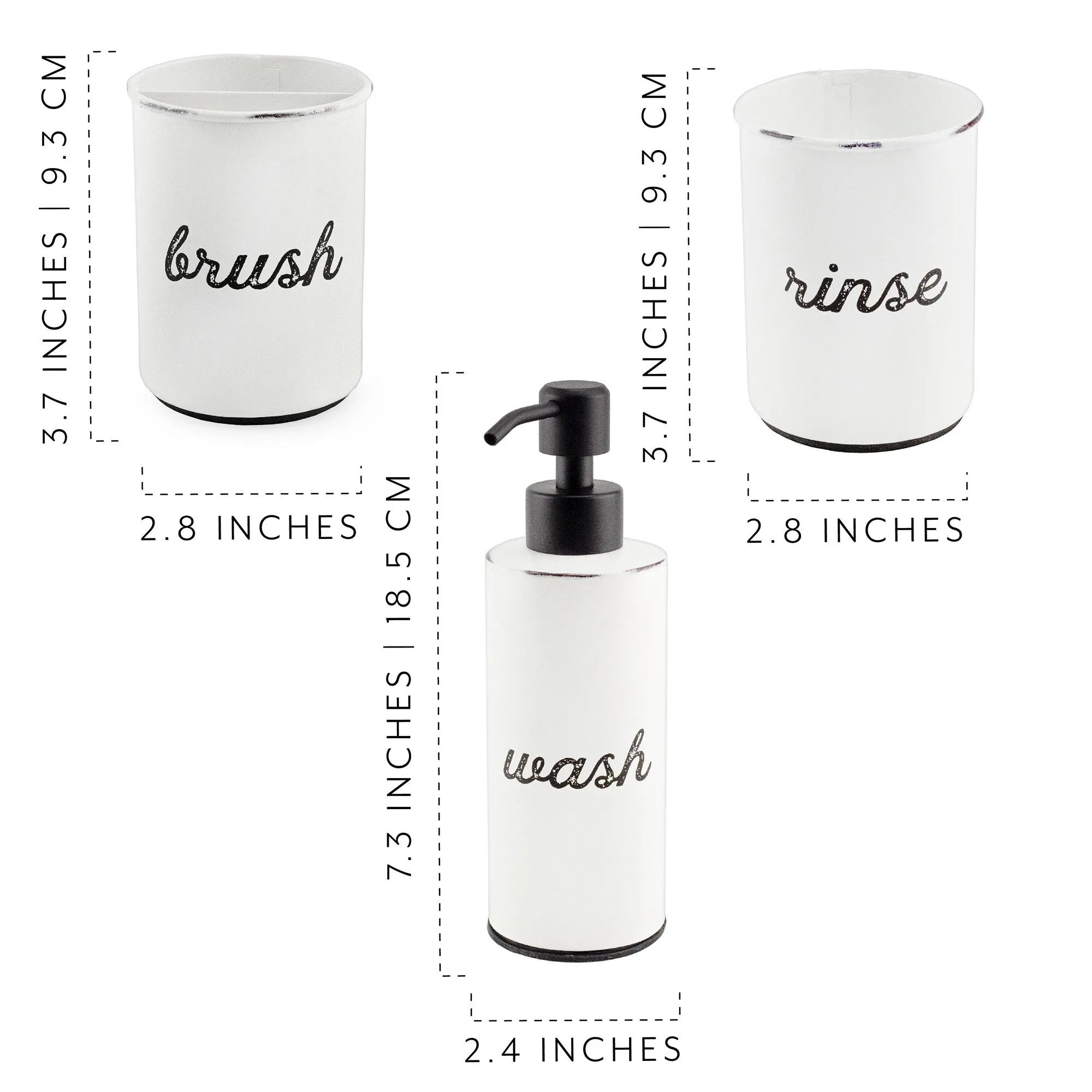 Farmhouse Bathroom Accessories Set (3-Piece Set);