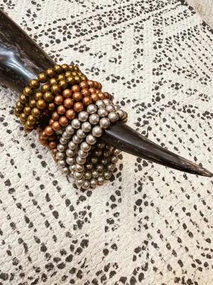 Faux Metals Stretch Bracelet