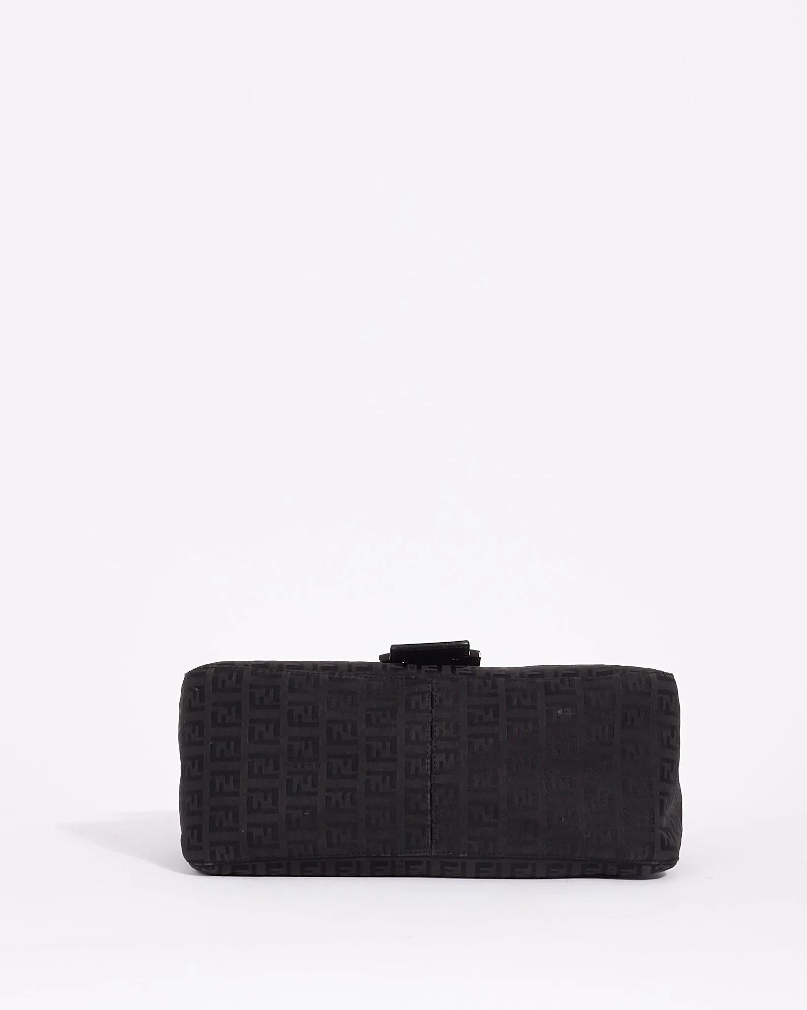 Fendi Black Canvas Zucchino Mama Baguette Shoulder Bag