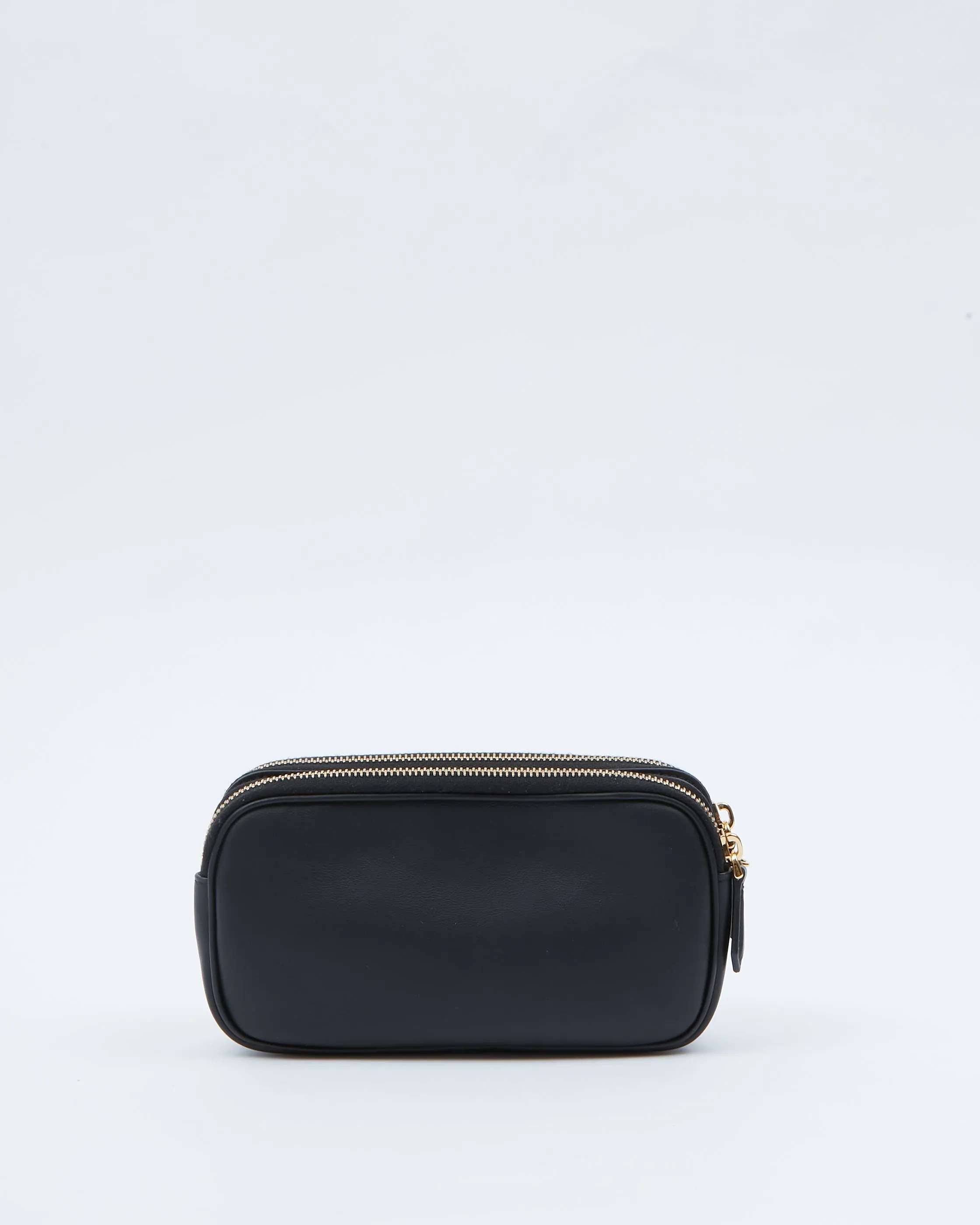 Fendi Black Leather Mini Wallet On Chain Crossbody Bag