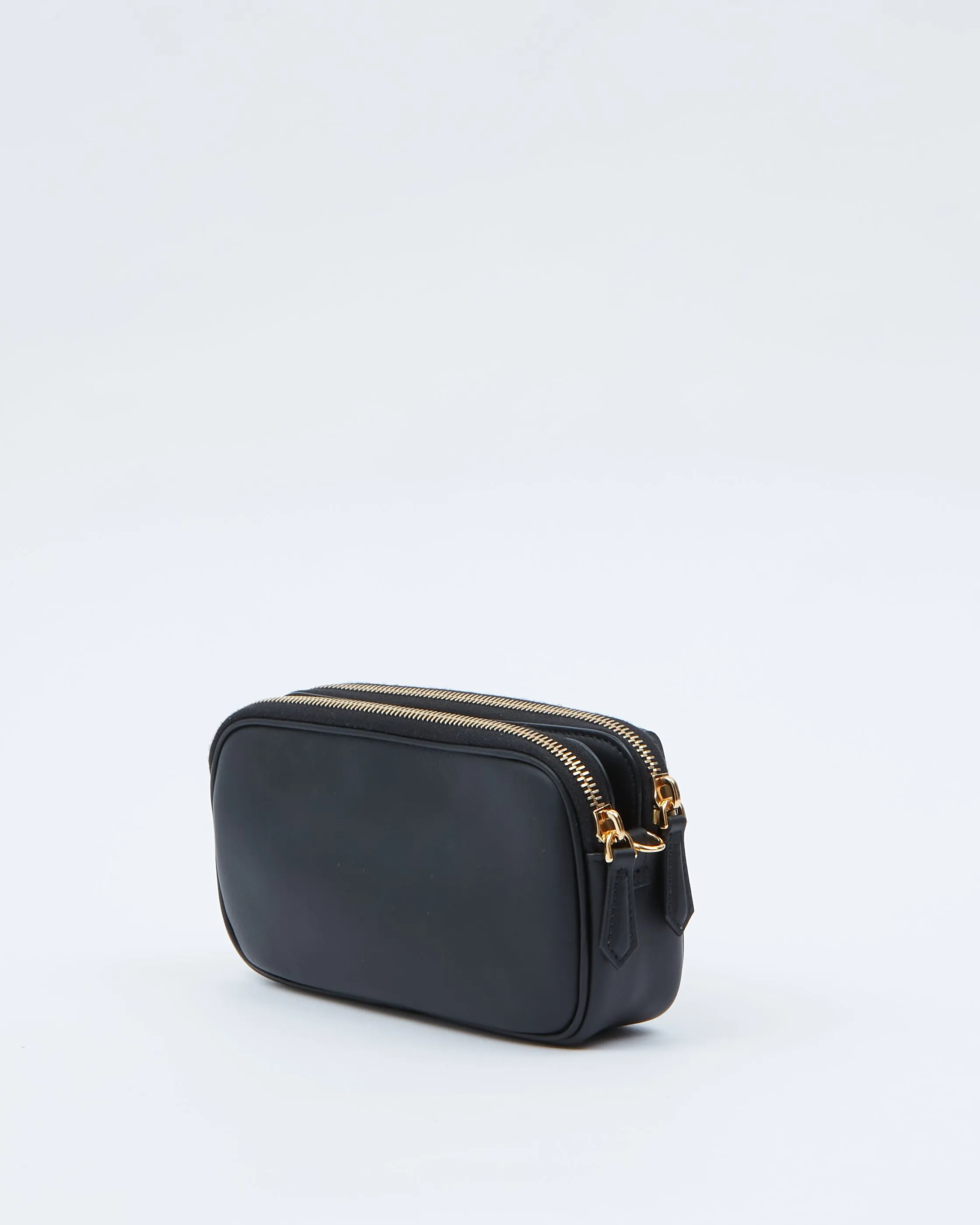 Fendi Black Leather Mini Wallet On Chain Crossbody Bag