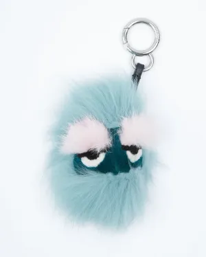 Fendi Blue/Pink Furry Monster Key Chain