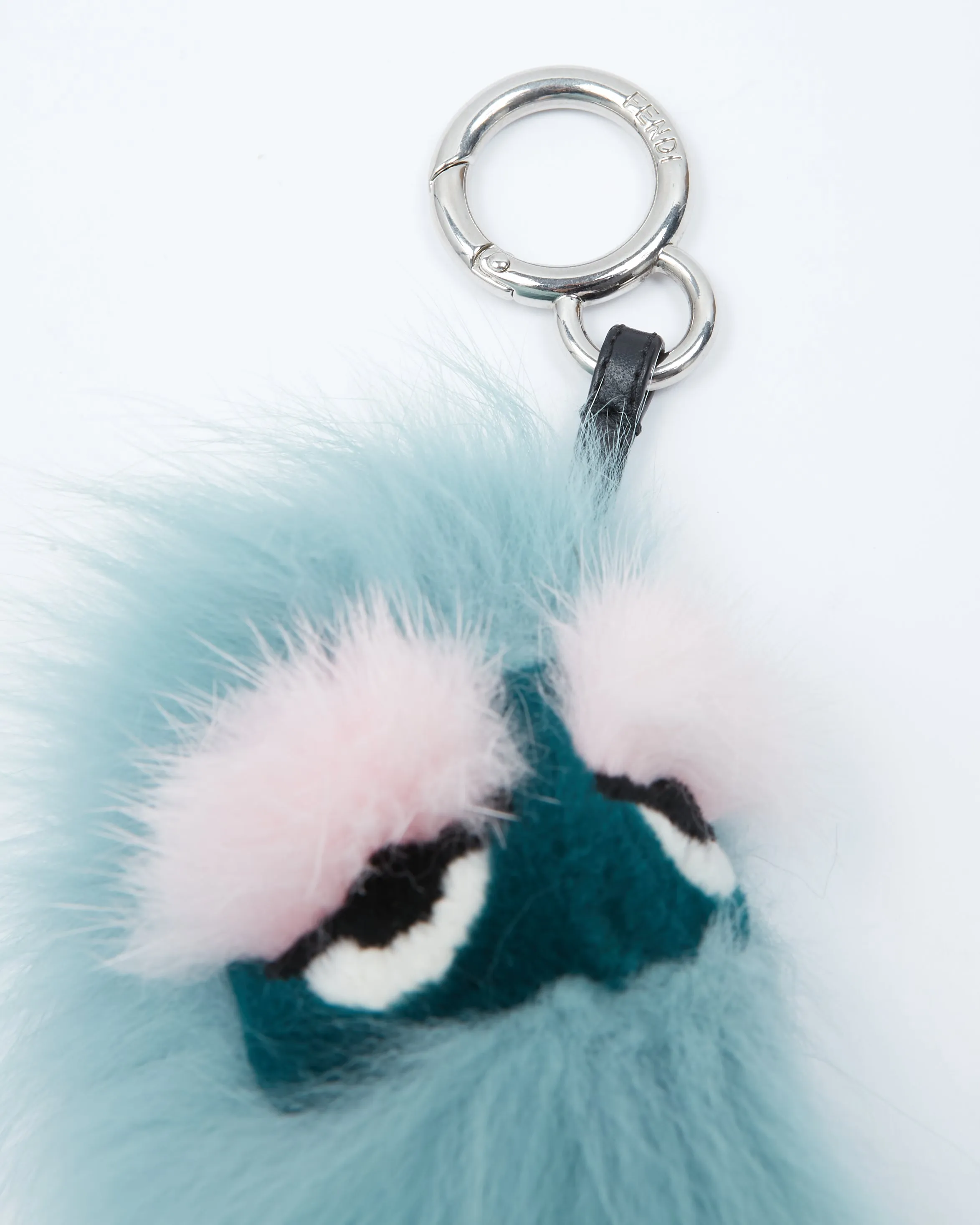 Fendi Blue/Pink Furry Monster Key Chain