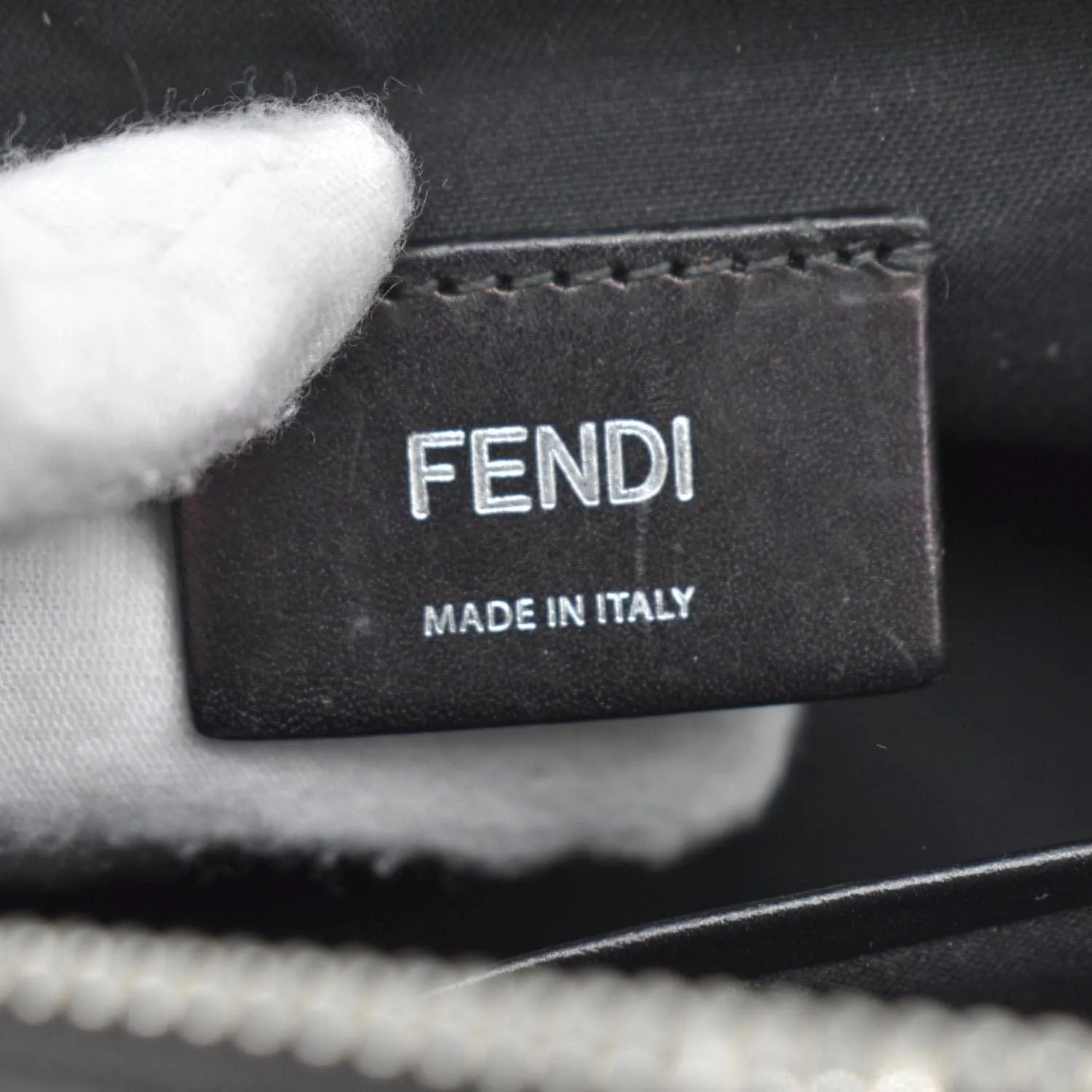 FENDI Diagonal Medium FF Zucca Canvas Camera Case Crossbody Bag Black