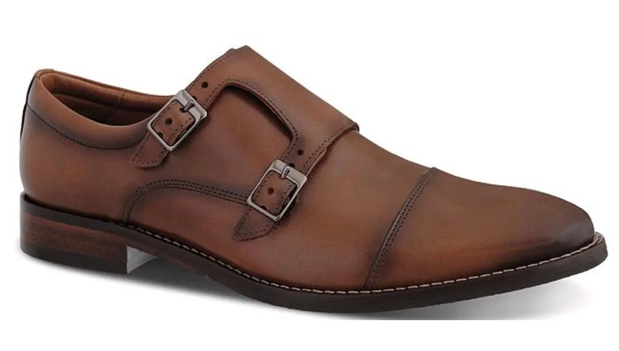 FER IDRIS LEATHER MONK STRAP SHOE