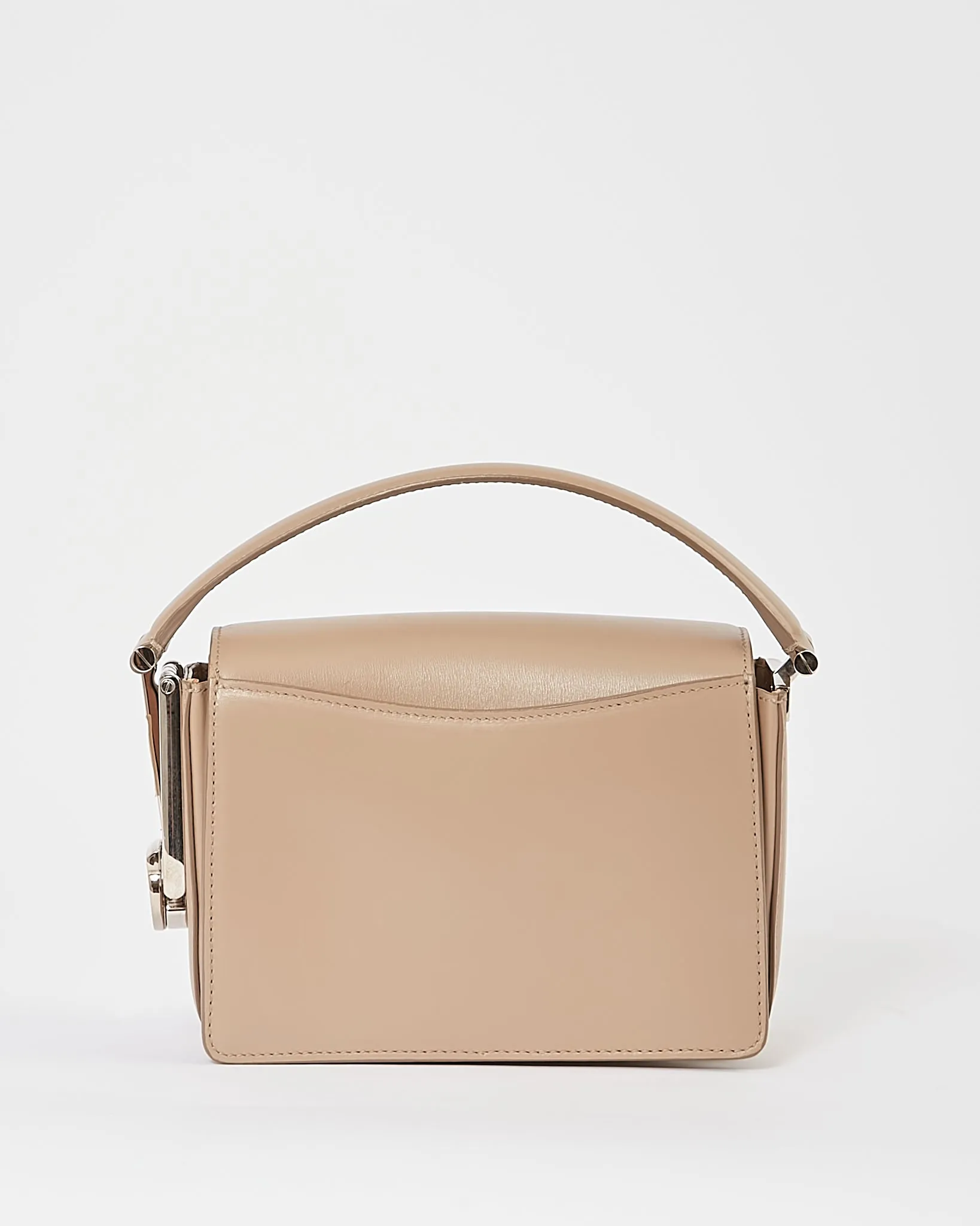 Ferragamo Taupe Smooth Leather Shoulder Bag