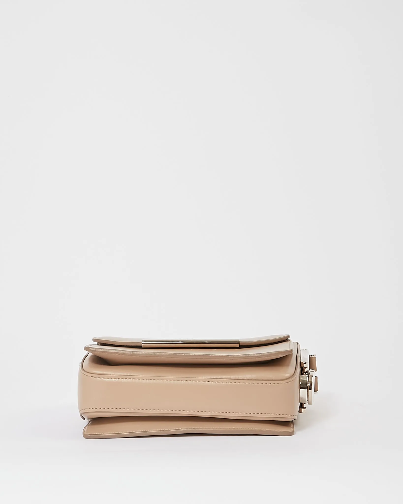 Ferragamo Taupe Smooth Leather Shoulder Bag