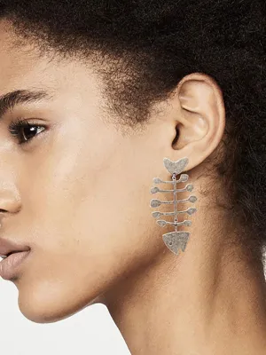 Fish metal earring