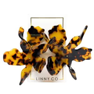 Flora- Brown Tortoise Earrings