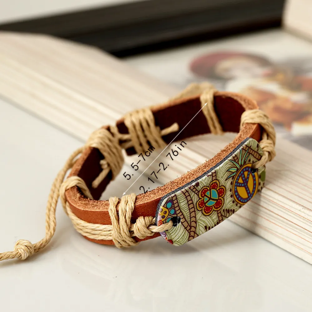 Floral Braided Twine Bracelet
