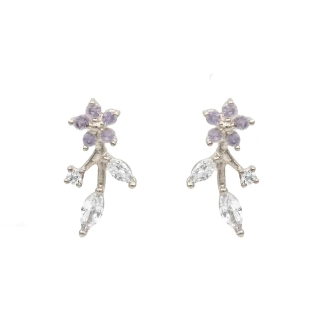 Floral Gem Petal Earrings