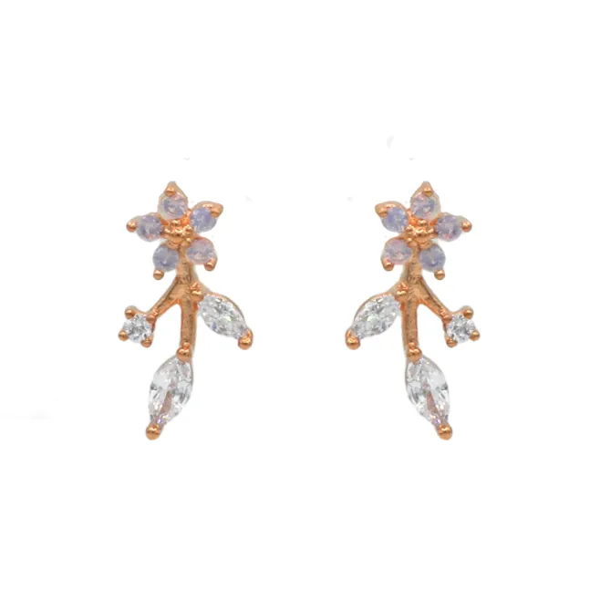 Floral Gem Petal Earrings