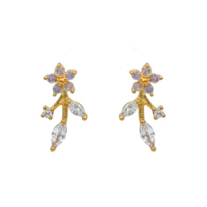Floral Gem Petal Earrings