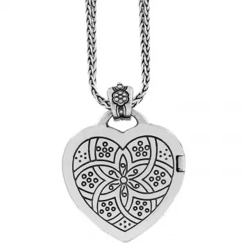 Floral Heart Locket Necklace J44722